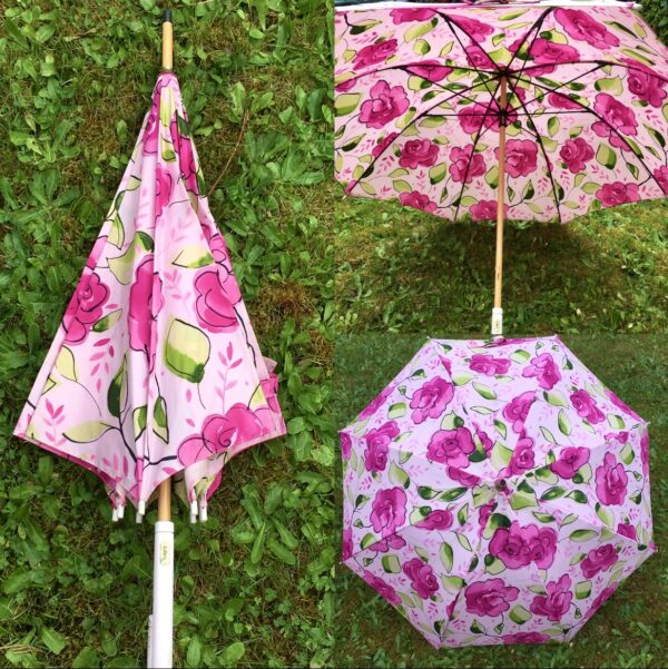 TOTES -  LOOSE FLORAL PRINT UMBRELLA